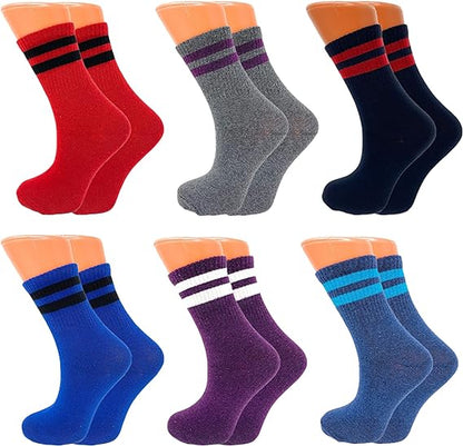 Women'S Tennis Crew Socks – Extra Thin & Breathable – 6 Pairs – 85% Cotton